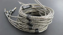 DIY headphone cable Fully compatible silvered With mic headset line Phone headset line C5 headphone cable Silver plated wire