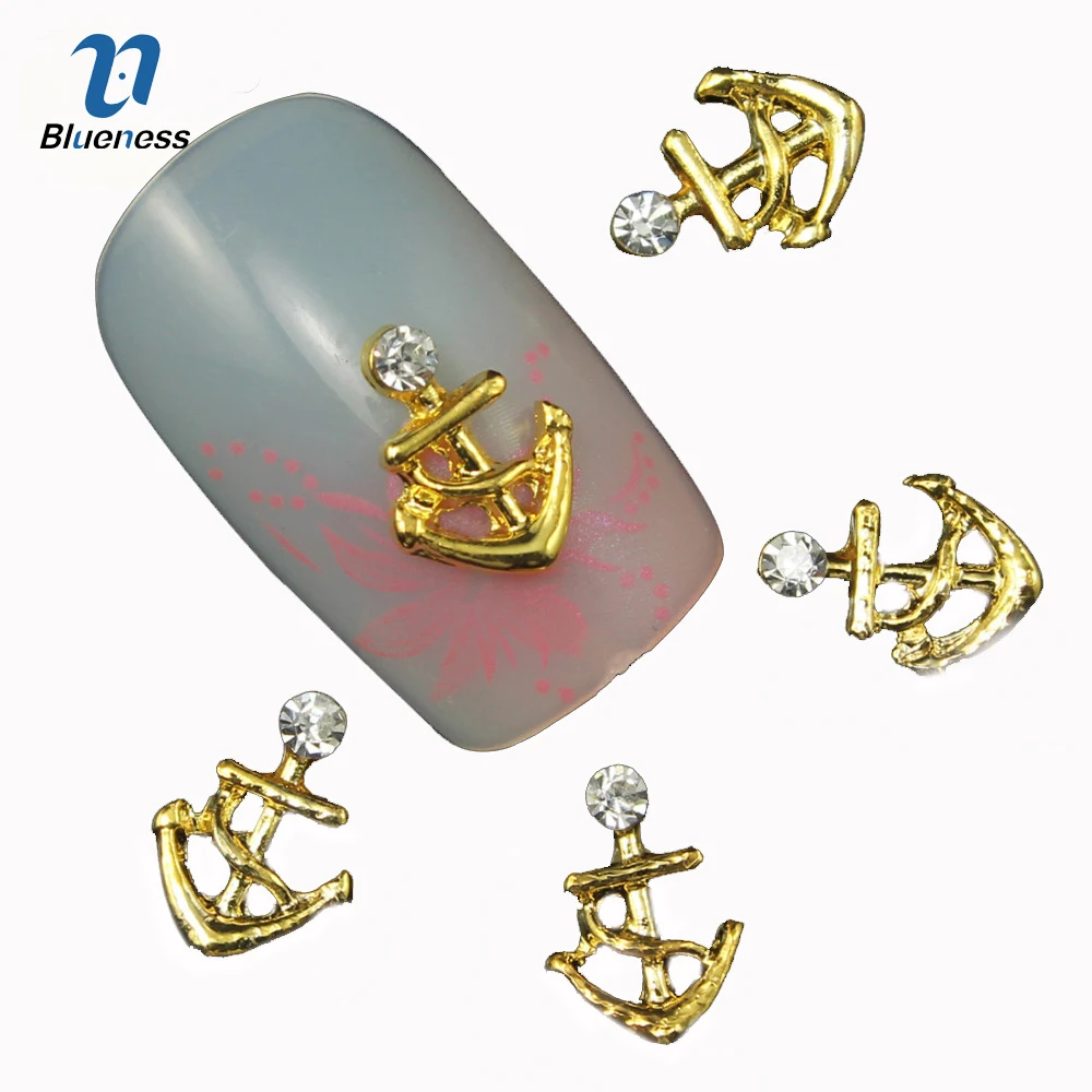 Blueness 10Pcs Nail Art Decoration Gold Anchor Shape Glitter Rhinestone 3D Nail Studs Tools Accessories Jewelry Manicure TN666
Blueness 10Pcs Nail Art Decoration Gold Anchor Shape Glitter Rhinestone 3D Nail Studs Tools Accessories Jewelry Manicure TN666