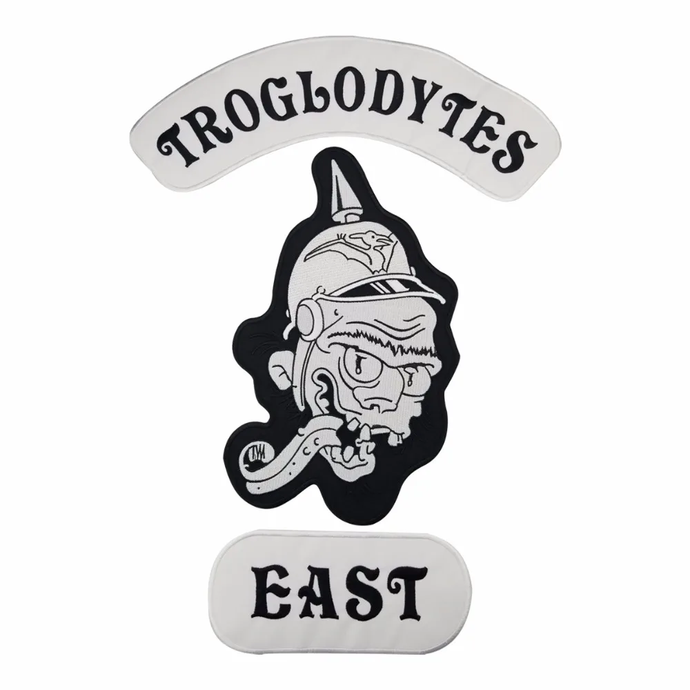 TROGLODYTES EAST patch morale Embroidered Iron on applique for jacket clothing application custom rocker
TROGLODYTES EAST patch morale Embroidered Iron on applique for jacket clothing application custom rocker