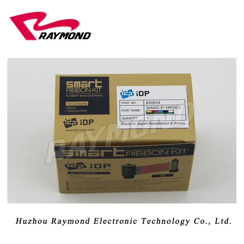 Original IDP Smart 650634 SIADC-P-YMCKO Color Ribbon Kit 250 Prints,for use with smart 30S 50S 50D 50L Series Card Printers
Original IDP Smart 650634 SIADC-P-YMCKO Color Ribbon Kit 250 Prints,for use with smart 30S 50S 50D 50L Series Card Printers