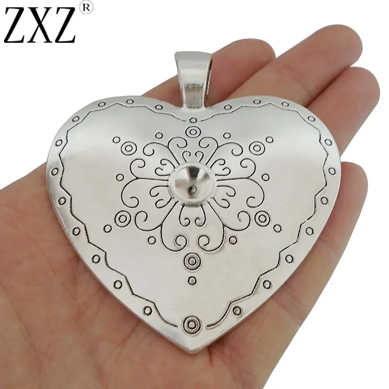 ZXZ 1 Piece Antique Silver Large Heart Charms Pendants for Necklace Jewelry Making Findings 73x69mm
ZXZ 1 Piece Antique Silver Large Heart Charms Pendants for Necklace Jewelry Making Findings 73x69mm