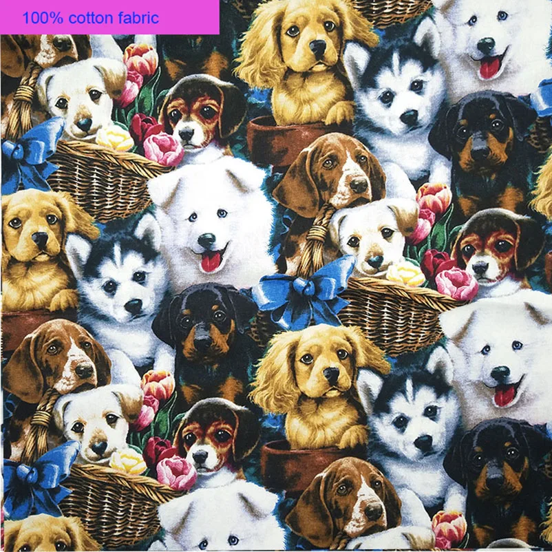 Lovely 110cm Width 100% Cotton Dogs Fabric Colourful Dogs in Basket Printed Fabric Printed DIY Sewing Children Clothing Dress
Lovely 110cm Width 100% Cotton Dogs Fabric Colourful Dogs in Basket Printed Fabric Printed DIY Sewing Children Clothing Dress