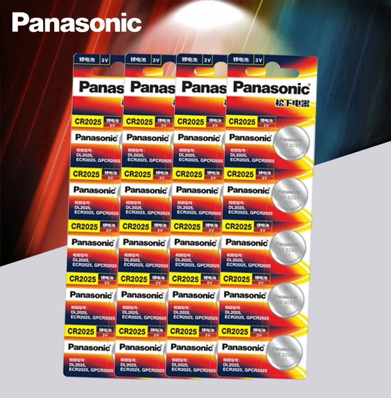 Panasonic Original cr2025 Button Cell Batteries 20PCS/LOT cr 2025 3V Lithium Coin Battery For Watch Calculator Weight Scale
Panasonic Original cr2025 Button Cell Batteries 20PCS/LOT cr 2025 3V Lithium Coin Battery For Watch Calculator Weight Scale