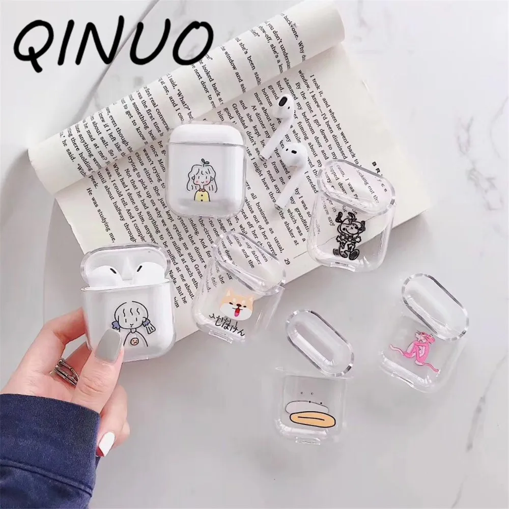 QINUO Luxury Cute Cartoon Clear Brand Trend Earphone Case For AirPods Simple Fashion CDG Protective Charging PC bag Caso Carcasa
QINUO Luxury Cute Cartoon Clear Brand Trend Earphone Case For AirPods Simple Fashion CDG Protective Charging PC bag Caso Carcasa