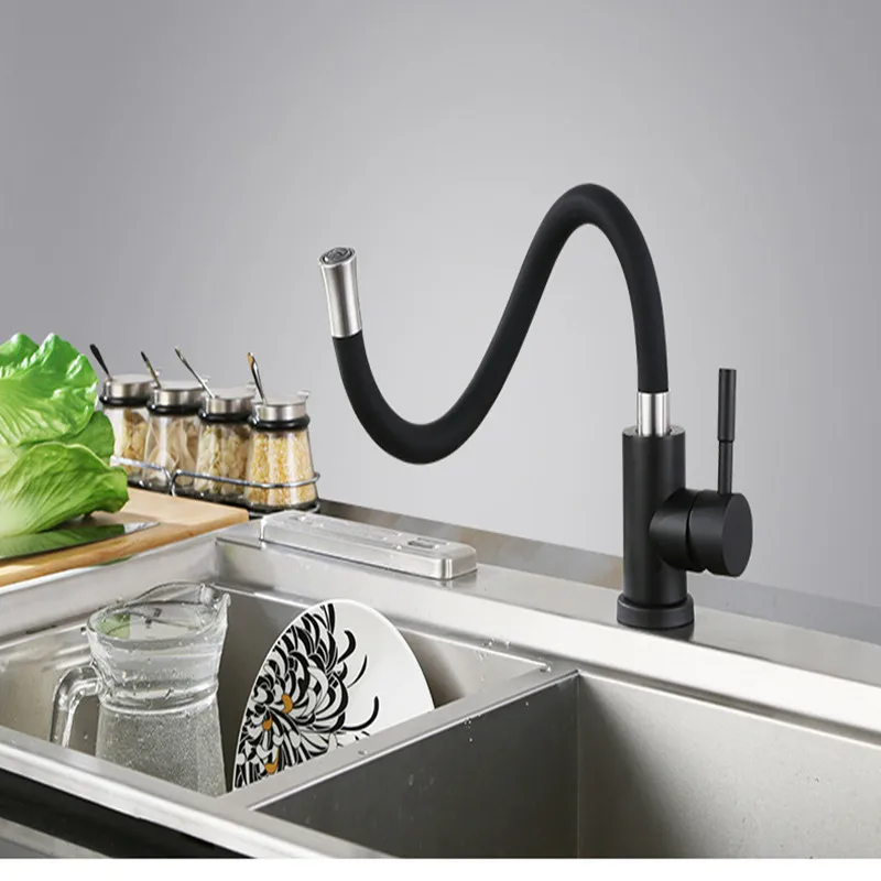 Stainless Steel Universial Rotary Flexible Kitchen Faucet Pull Down Sink Tap Single Handle Hot and Cold Water
Stainless Steel Universial Rotary Flexible Kitchen Faucet Pull Down Sink Tap Single Handle Hot and Cold Water