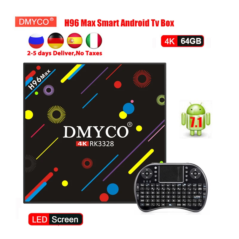 

H96 Max TV Box Android 9.0 RK3328 4GB RAM 32GB/64GB ROM Smart Set Top H.265 4K Media Player H96 Max H2 TV Box Youtube Netflix