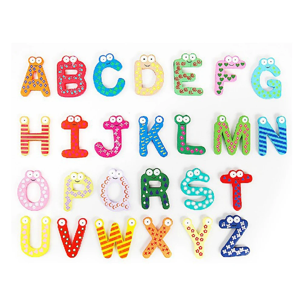 DIY 26 Alphabet Wooden Magnet Sticker Refrigerator Wall Sticker for Kids Children Intelligence Development Toy Home Decoration
DIY 26 Alphabet Wooden Magnet Sticker Refrigerator Wall Sticker for Kids Children Intelligence Development Toy Home Decoration