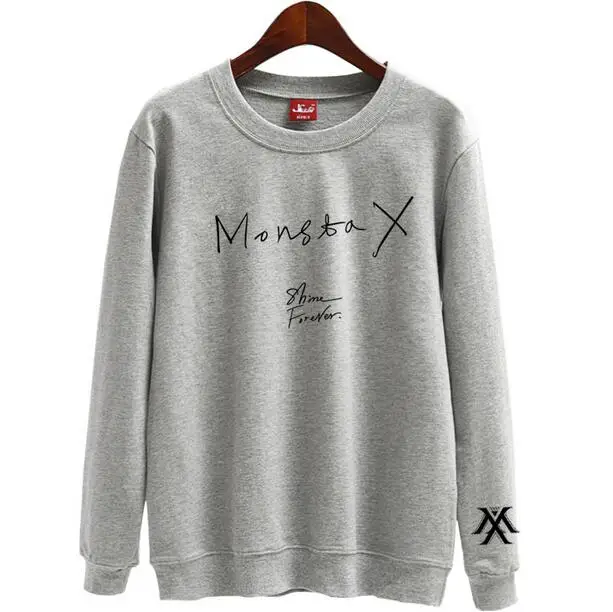 Spring autumn monsta x shine forever printing o neck pullover thin sweatshirt for kpop fans loose hoodies
Spring autumn monsta x shine forever printing o neck pullover thin sweatshirt for kpop fans loose hoodies