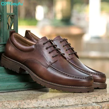 QYFCIOUFU New Fashion Men's Lace-Up Oxfords Dress Shoes Mens Genuine Leather Business Office Wedding Flats Man Vintage Shoes
QYFCIOUFU New Fashion Men's Lace-Up Oxfords Dress Shoes Mens Genuine Leather Business Office Wedding Flats Man Vintage Shoes