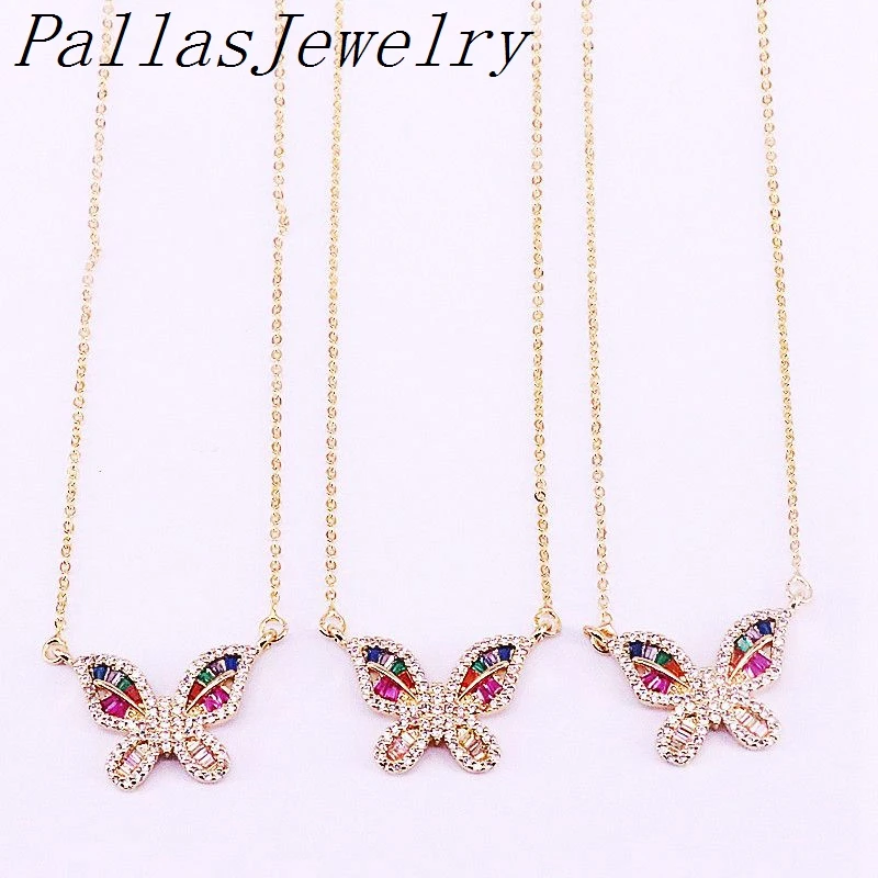 6Pcs Multi Colorful CZ Zircon Micro Paved Butterfly Charm Necklaces Gold Color Fashion Women Jewelry
6Pcs Multi Colorful CZ Zircon Micro Paved Butterfly Charm Necklaces Gold Color Fashion Women Jewelry