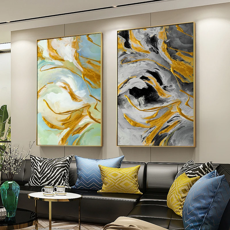 Modern Tableau Poster Print Big Wall Art Abstract Flowing Golden Canvas Painting for Living Room Entrance Picture Cuadros Salon
Modern Tableau Poster Print Big Wall Art Abstract Flowing Golden Canvas Painting for Living Room Entrance Picture Cuadros Salon