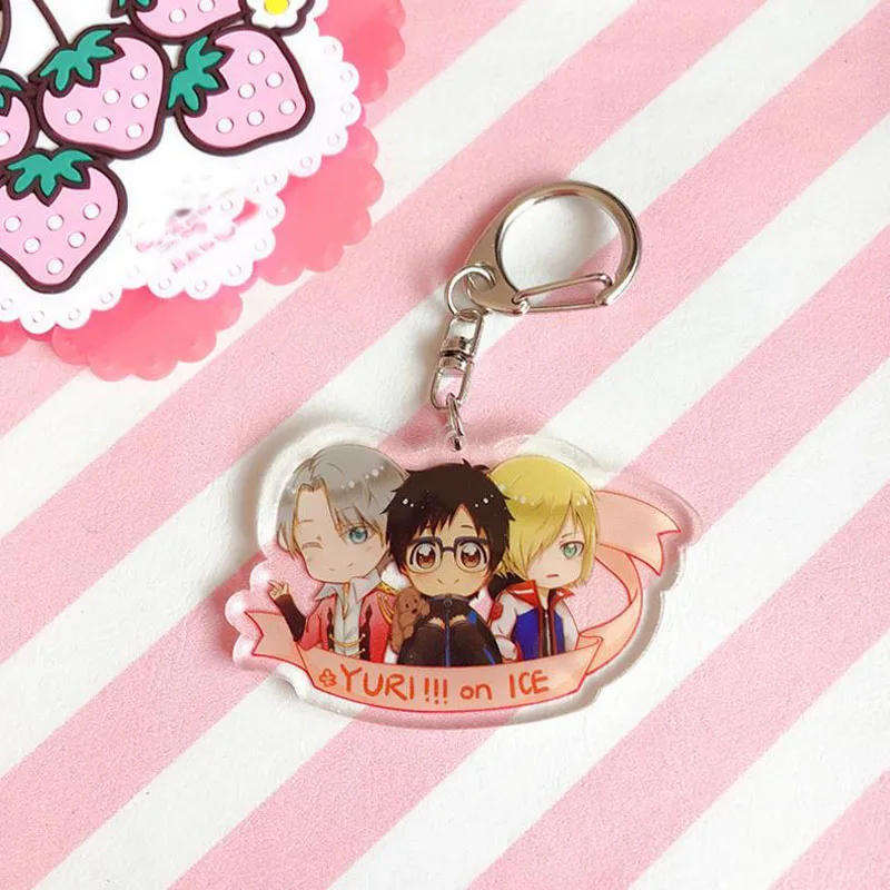 1 Pc new cute Anime YURI on ICE Acrylic Keychain Pendant Cosplay Figure toy Bag Pendant Childs gift
1 Pc new cute Anime YURI on ICE Acrylic Keychain Pendant Cosplay Figure toy Bag Pendant Childs gift