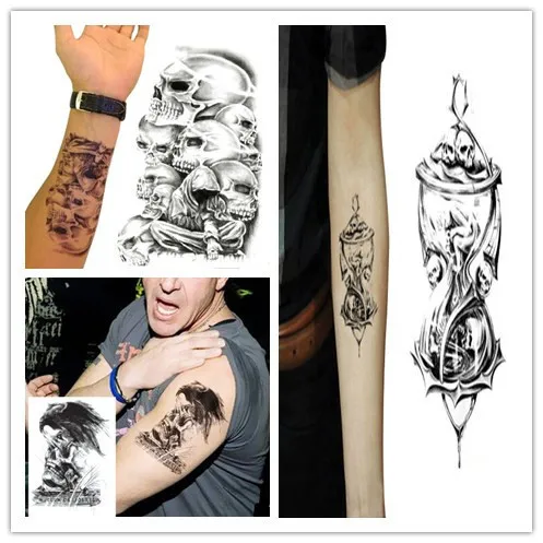 2 Sets=6pcs (3 pcs/Set) Large 3D Skull Design Large Arm, Body Temporary Warterproof Tattoo Stickers For Men Women Free Shipping
2 Sets=6pcs (3 pcs/Set) Large 3D Skull Design Large Arm, Body Temporary Warterproof Tattoo Stickers For Men Women Free Shipping