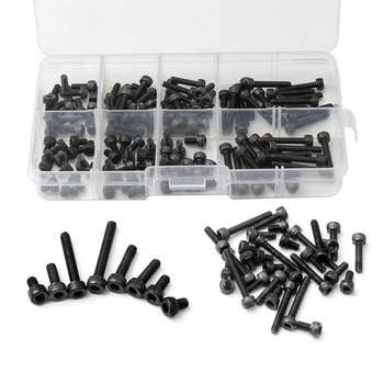 ZENHOSIT M3* 4/5/6/8/10/12/18/20 Carbon Steel Cylinder Black Hexagon Hex Socket Screw Bolt 120PCS Kit Assortment with Box
ZENHOSIT M3* 4/5/6/8/10/12/18/20 Carbon Steel Cylinder Black Hexagon Hex Socket Screw Bolt 120PCS Kit Assortment with Box