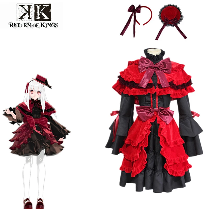 Kushina Anna Cosplay K Return Of King Japanese Anime Costume Red Lolita Dress Women Adults Halloween Party Suits
Kushina Anna Cosplay K Return Of King Japanese Anime Costume Red Lolita Dress Women Adults Halloween Party Suits