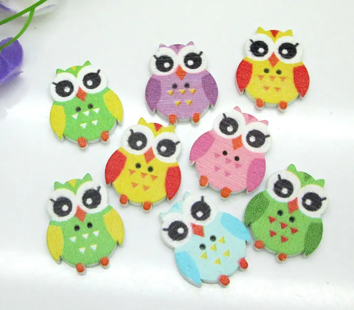 50pcs 21x25mm Colorful 2 Holes Mixed Bird Owl Wooden Buttons For Clothes Crafts Sewing Scrapbooking DIY Accessories
50pcs 21x25mm Colorful 2 Holes Mixed Bird Owl Wooden Buttons For Clothes Crafts Sewing Scrapbooking DIY Accessories