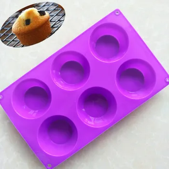 Round Silicone Bakeware Cake Molds 6 Holes Muffin Cupcake Molds Handmade Soap Molds E944
Round Silicone Bakeware Cake Molds 6 Holes Muffin Cupcake Molds Handmade Soap Molds E944