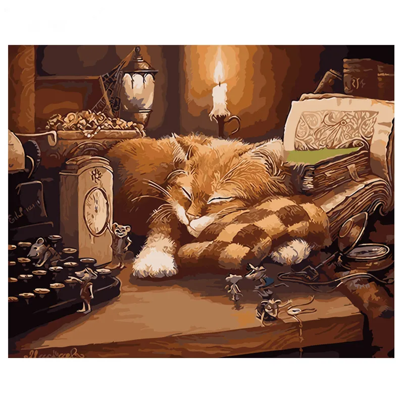 Framed Lovely Cat DIY Oil Painting Pictures By Numbers On Canvas Wall Art For Living Room Drop Shipping Home Decoration E876
Framed Lovely Cat DIY Oil Painting Pictures By Numbers On Canvas Wall Art For Living Room Drop Shipping Home Decoration E876