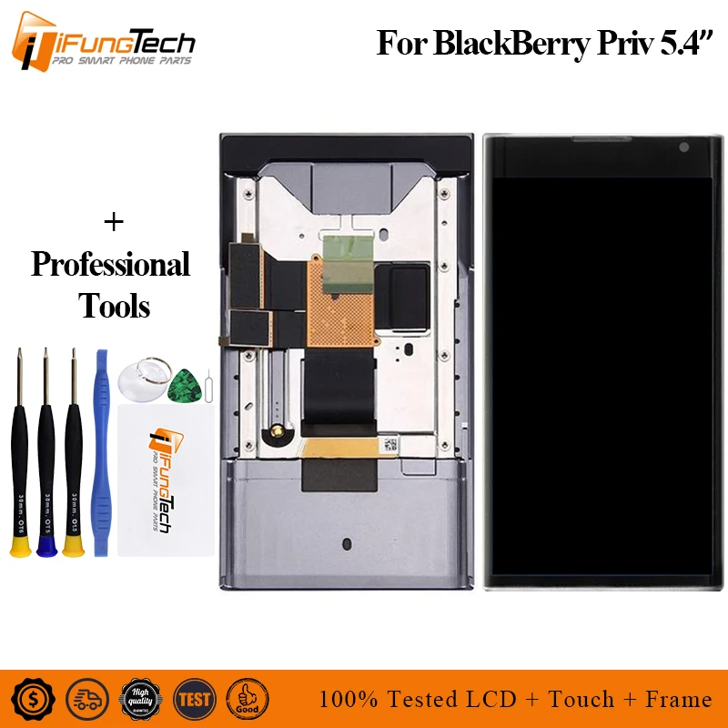 Original 5.4'' LCD For BlackBerry Priv LCD Display + Frame and Touch Screen Replacement With Tools
Original 5.4'' LCD For BlackBerry Priv LCD Display + Frame and Touch Screen Replacement With Tools