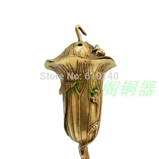 Brass incense smoke, incense opening lotus leaf frog crafts ornaments home feng shui
Brass incense smoke, incense opening lotus leaf frog crafts ornaments home feng shui