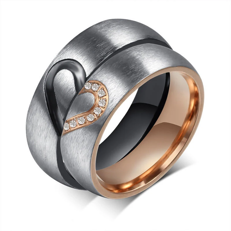 Couple Wedding Band Ring Stainless Steel CZ Stone Anniversary Engagement Promise Ring For Women Men Unique Heart Fine jewelry
Couple Wedding Band Ring Stainless Steel CZ Stone Anniversary Engagement Promise Ring For Women Men Unique Heart Fine jewelry