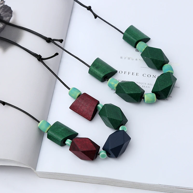 Heeda Vintage Ethnic Wooden Ceramics Beads Adjustable Rope Necklace Kpop Simple Green Sweater Chain Retro Wood Neck Accessories
Heeda Vintage Ethnic Wooden Ceramics Beads Adjustable Rope Necklace Kpop Simple Green Sweater Chain Retro Wood Neck Accessories
