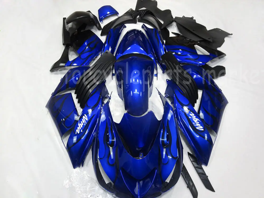 Мотоцикл голубое пламя ABS пластиковые инъекции обтекателя кузова для Kawasaki Ninja ZX 14R