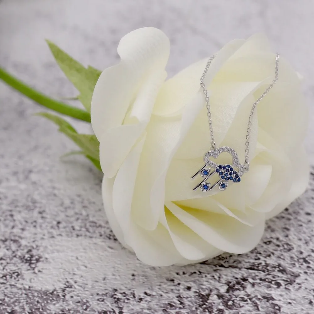 Seanlov Raining Cloud Blue Pendant Necklace Simple Jewelry For Women Fine Silver Jewelry Gift Luxury Wedding Engagement Necklace
Seanlov Raining Cloud Blue Pendant Necklace Simple Jewelry For Women Fine Silver Jewelry Gift Luxury Wedding Engagement Necklace