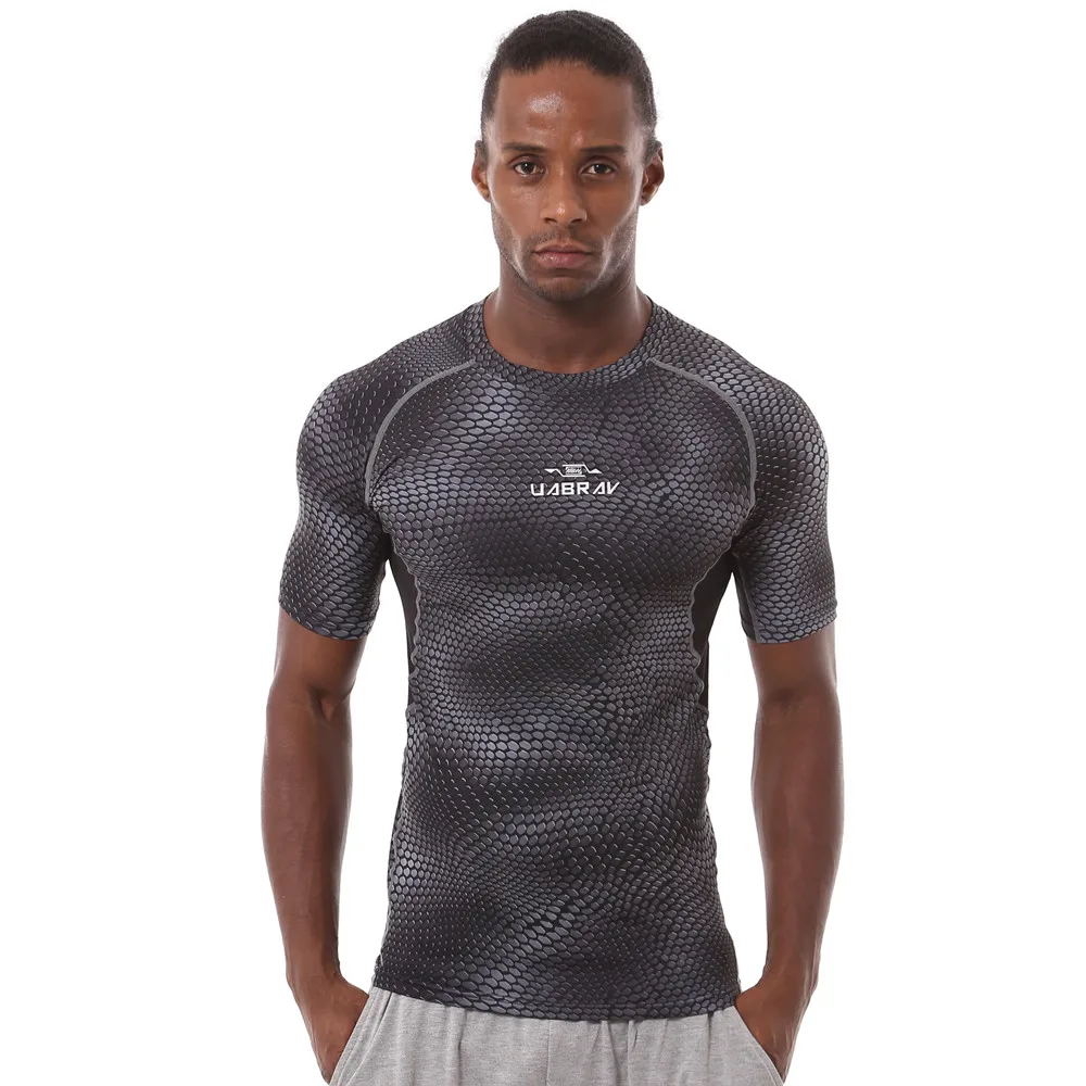 UABRAV GYM Shirt Men Short Sleeve Sport T shirt Breathable Snake Pattern Fitness Basketball Training Jersey Compression Shirts
UABRAV GYM Shirt Men Short Sleeve Sport T shirt Breathable Snake Pattern Fitness Basketball Training Jersey Compression Shirts