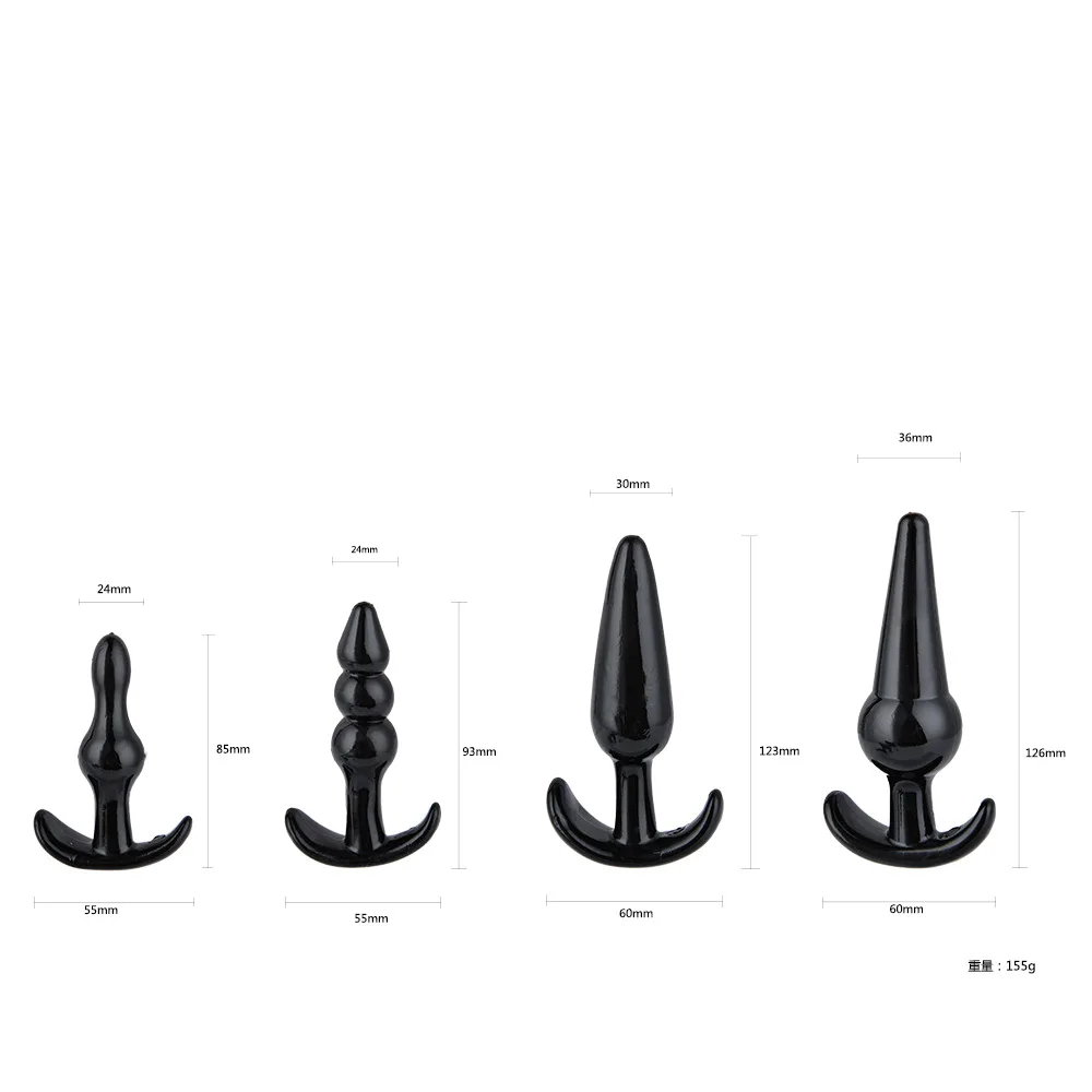 100% Silicone Small Medium Large Butt Plug Jelly Toys Skin Feeling Dildo Crystal Jewelry Booty Bead Sex Toys For Woman QQGS19