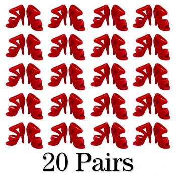 NK 20 Pairs/Set Doll Red Shoes Cute Heels Fashion Sandals For Barbie Doll Accessories High Quality Baby Toy 20P 6X
NK 20 Pairs/Set Doll Red Shoes Cute Heels Fashion Sandals For Barbie Doll Accessories High Quality Baby Toy 20P 6X