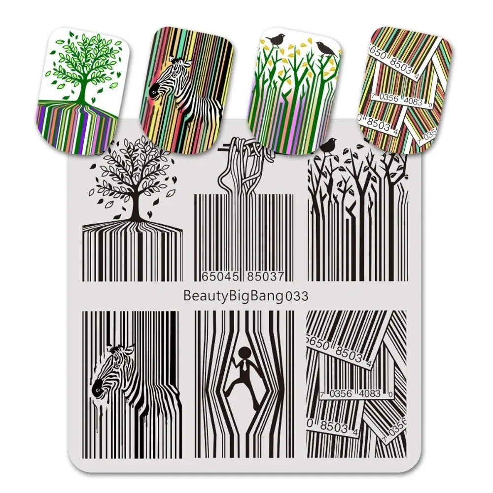 Beautybigbang Nail Stamping Plates Striped Bar Code Zebra Tree Image 6cm Stainless Steel Template Nail Art Stamping Plates
Beautybigbang Nail Stamping Plates Striped Bar Code Zebra Tree Image 6cm Stainless Steel Template Nail Art Stamping Plates