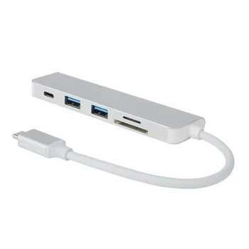 Hot Sale 5In1 Type-C USB 3.0 Type C HUB With 2 USB 3.0 Ports SD TF Card Reader Type-C PD Charging Adapter Compatible For Macbook
Hot Sale 5In1 Type-C USB 3.0 Type C HUB With 2 USB 3.0 Ports SD TF Card Reader Type-C PD Charging Adapter Compatible For Macbook