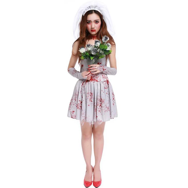 Halloween Purim Scary White Blood Zombie Corpse Bride Costume Adult Costumes Cosplay Dress For Women Ghost Doctor Nurse
Halloween Purim Scary White Blood Zombie Corpse Bride Costume Adult Costumes Cosplay Dress For Women Ghost Doctor Nurse