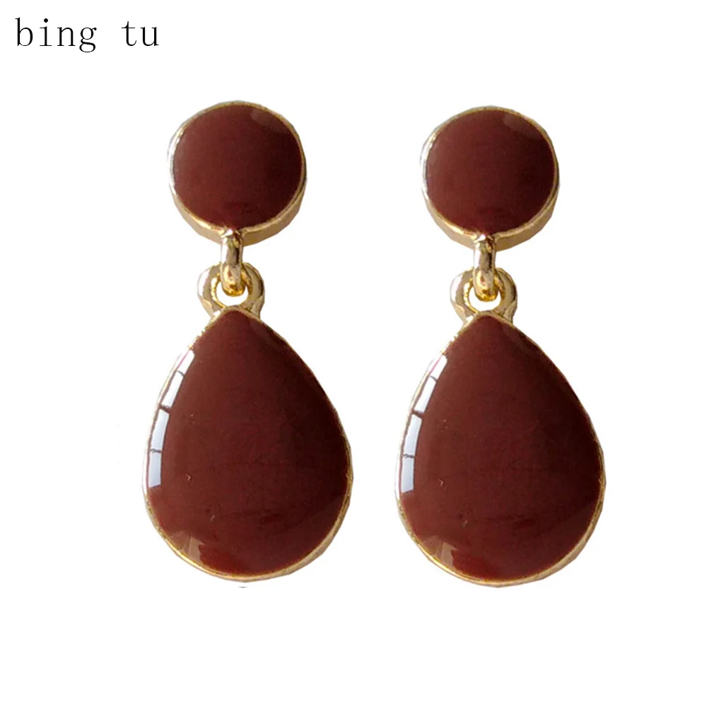 Bing Tu Women Earrings Enamel Water Drop Clip Earing Simple Ear Cuff Earring No Hole Wedding Jewelry kolczyki boucles d oreille
Bing Tu Women Earrings Enamel Water Drop Clip Earing Simple Ear Cuff Earring No Hole Wedding Jewelry kolczyki boucles d oreille