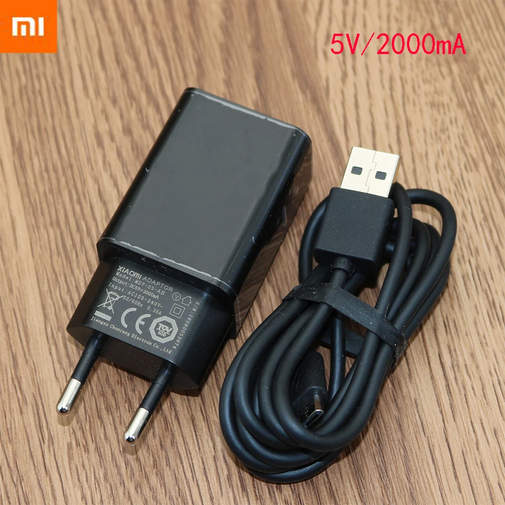 XIAOMI Original USB Charger 5V 2A EU Power Adapter Micro USB 120CM Data Cable for Mi 4 Redmi 3 3s 4 4A 4X Note 3 4 4X 5
XIAOMI Original USB Charger 5V 2A EU Power Adapter Micro USB 120CM Data Cable for Mi 4 Redmi 3 3s 4 4A 4X Note 3 4 4X 5