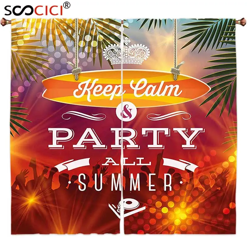 Window Curtains Treatments 2 Panels,Tropical Summer Holiday Party Greeting Pattern Palm Trees and a Crown Print Orange and Dark
Window Curtains Treatments 2 Panels,Tropical Summer Holiday Party Greeting Pattern Palm Trees and a Crown Print Orange and Dark