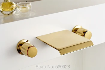 Newly US Free Shipping Modern Euro Style Golden Finish Bathroom Luxury Bathtub Faucet Dual Handles Three Holes Wall Mounted
Newly US Free Shipping Modern Euro Style Golden Finish Bathroom Luxury Bathtub Faucet Dual Handles Three Holes Wall Mounted
