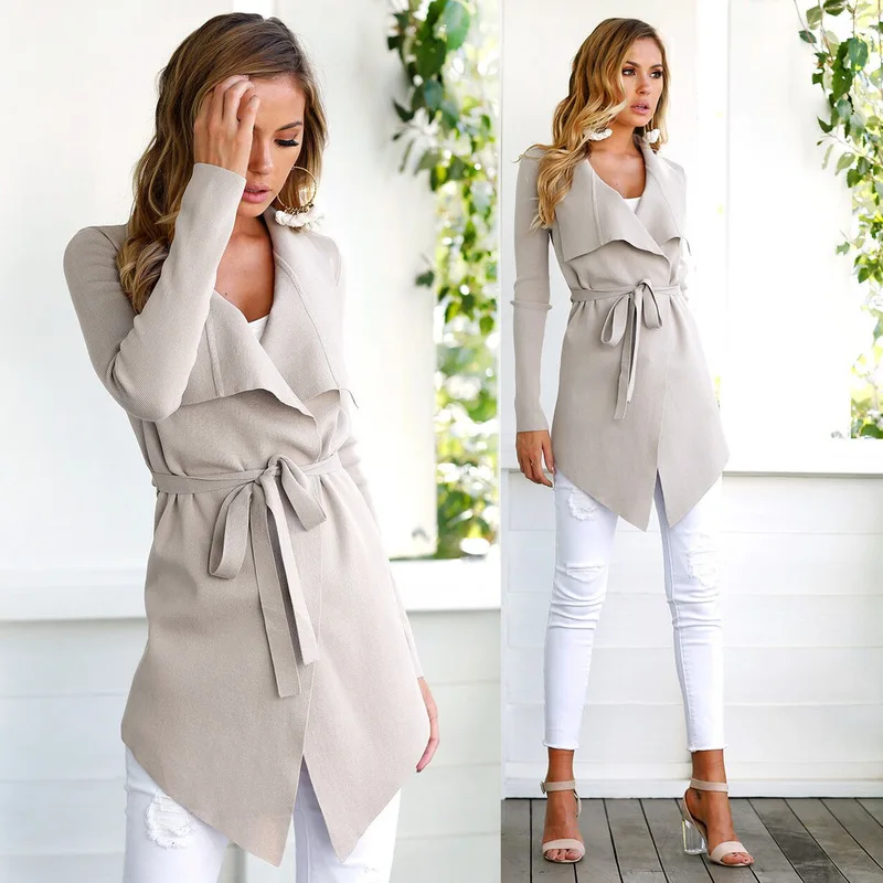 Women Coat Office Lady Belt Women Long Spring Blend Coat Turn-down Collar Casual Wool Coat and Jacket Solid Outerwear Tops
Women Coat Office Lady Belt Women Long Spring Blend Coat Turn-down Collar Casual Wool Coat and Jacket Solid Outerwear Tops