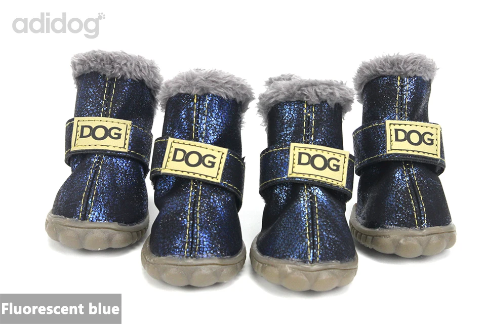 Pet Dog Shoes Winter Super Warm 4pcs set Dogs Boots Cotton Anti Slip XS 2XL Shoes for Small Pet Product ChiHuaHua Waterproof 410