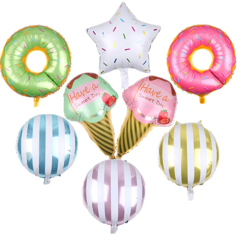 Free Shipping 8pcs/lot Donuts Ice Cream Candy Balloons Children's Day Wedding Party Decoration Balloons High Quality
Free Shipping 8pcs/lot Donuts Ice Cream Candy Balloons Children's Day Wedding Party Decoration Balloons High Quality