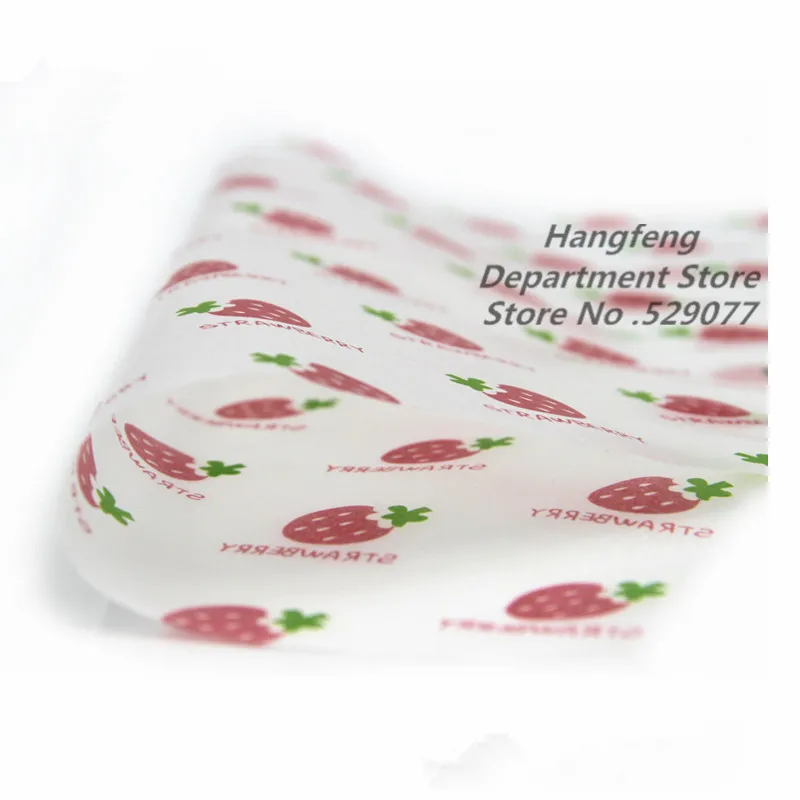 100pcs 28*38cm Fresh strawberry print Oil proof paper Food grade wrapping Wax paper Baking grease Paper For Deep-fried Fast Food
100pcs 28*38cm Fresh strawberry print Oil proof paper Food grade wrapping Wax paper Baking grease Paper For Deep-fried Fast Food