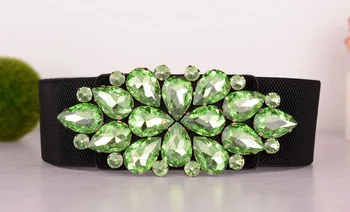 Brand Green Crystal Gem High Elastic Belt Fashion Women Corset Caestus Dress Belt Waist Band Ladies Rhinestone Waist Belts New
Brand Green Crystal Gem High Elastic Belt Fashion Women Corset Caestus Dress Belt Waist Band Ladies Rhinestone Waist Belts New