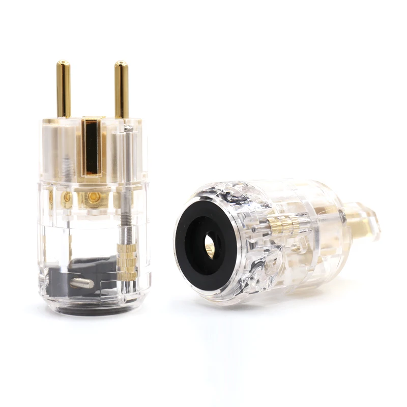 HI-End Schuko plug EU version power plugs for audio power cable 24K Gold Plated Male Plug Female IEC Connector
HI-End Schuko plug EU version power plugs for audio power cable 24K Gold Plated Male Plug Female IEC Connector