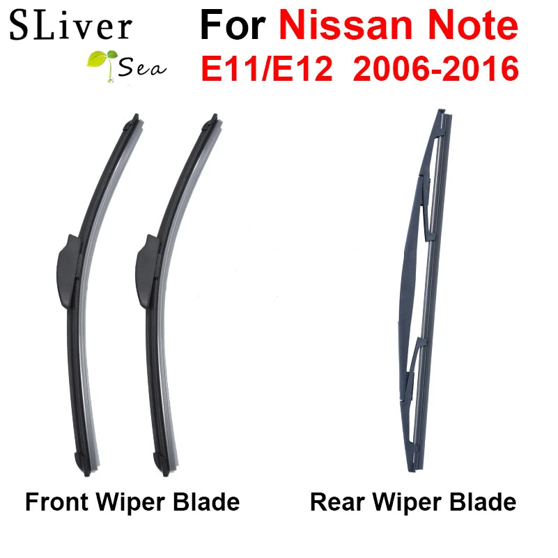 SLIVERYSEA Front & Rear Wiper Blade For Nissan Note 2006-2016 High Quality Silicone Rubber Window Windscreen Windshield Wipers
SLIVERYSEA Front & Rear Wiper Blade For Nissan Note 2006-2016 High Quality Silicone Rubber Window Windscreen Windshield Wipers