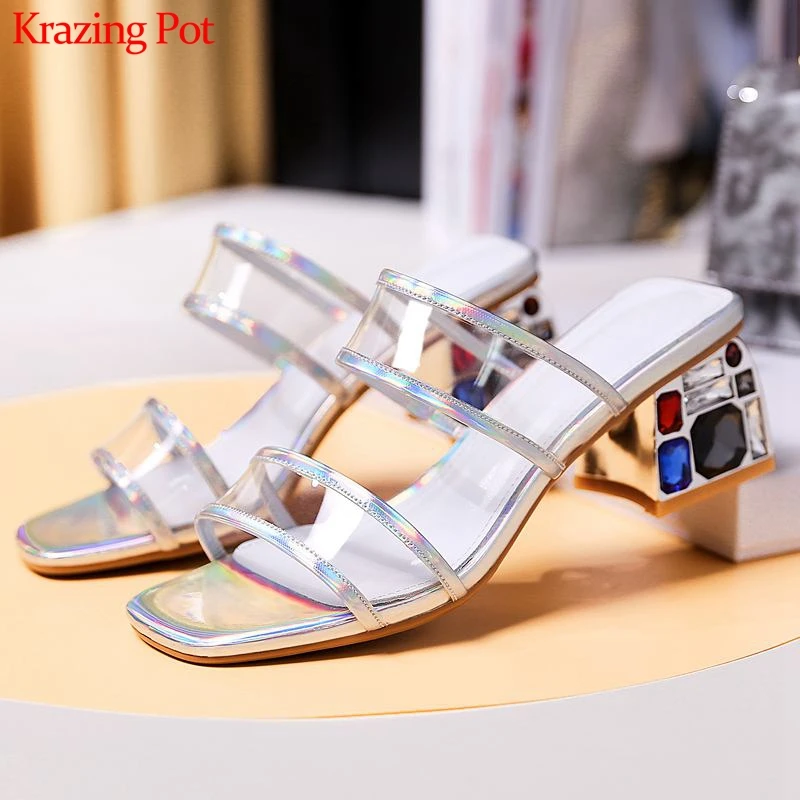 Krazing Pot summer plastic TPU peep toe superstar flip flop elegant fashion colorful diamond-studded heels jelly sandals l8f8
Krazing Pot summer plastic TPU peep toe superstar flip flop elegant fashion colorful diamond-studded heels jelly sandals l8f8
