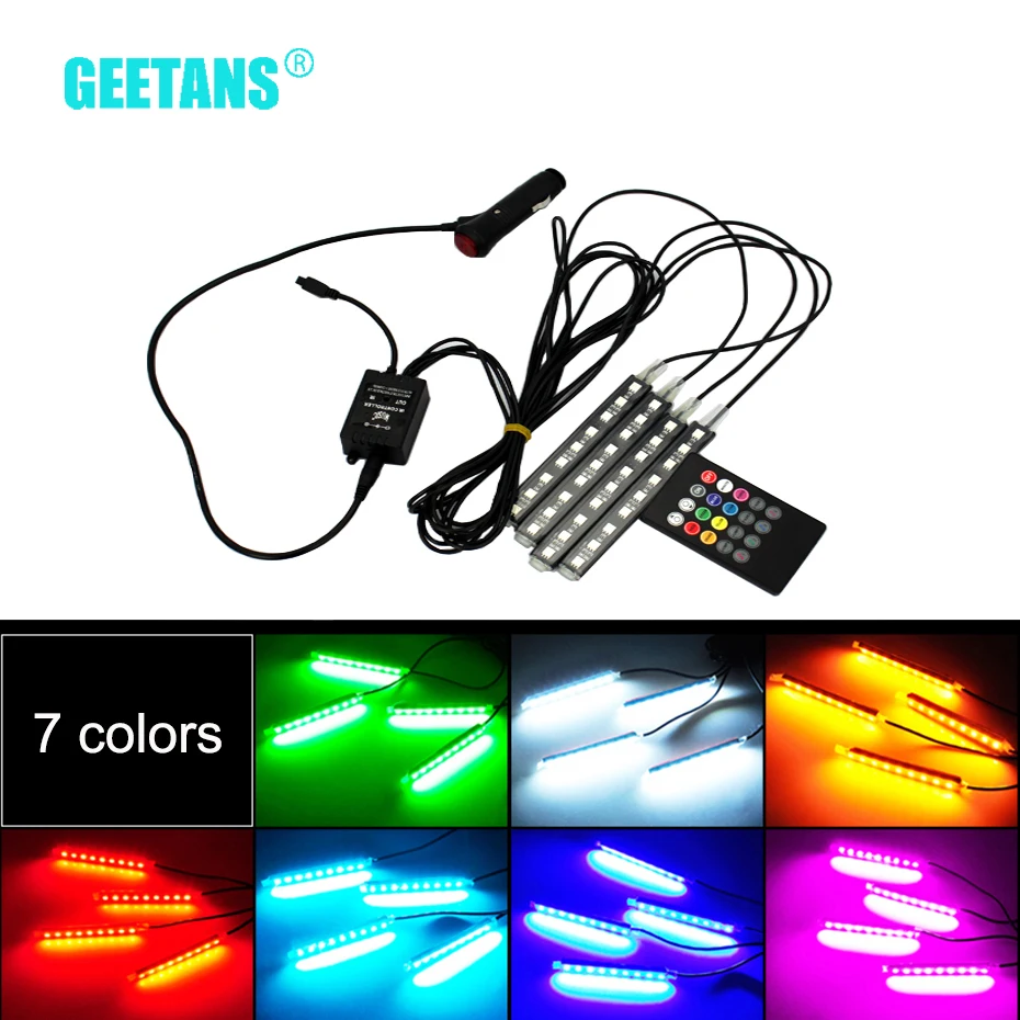 Interior Decorative Atmosphere Neon Light Lamp LED Wireless Multi Color RGB Voice Sensor Sound music control Car Lighte AE
Interior Decorative Atmosphere Neon Light Lamp LED Wireless Multi Color RGB Voice Sensor Sound music control Car Lighte AE