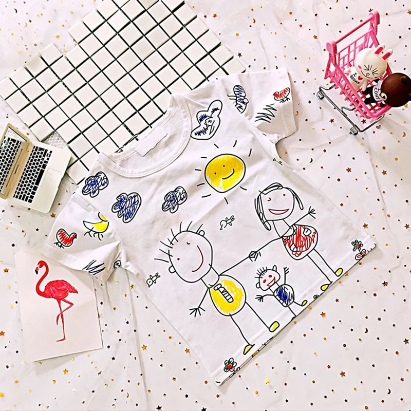 2018 New Fashion Cute Baby Girls Kids t Shirts Cartoon Print Summer One-pieces Casual Tee Toddler Kid Clothes White O-neck Short
2018 New Fashion Cute Baby Girls Kids t Shirts Cartoon Print Summer One-pieces Casual Tee Toddler Kid Clothes White O-neck Short