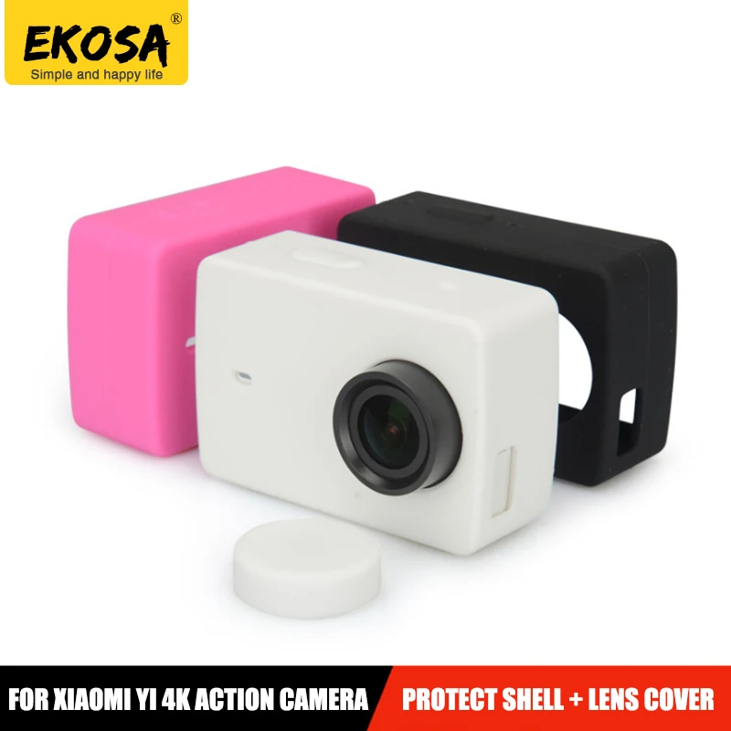 EKOSA Silicone Case for Xiaomi Yi 2 4K Action Camera Protective Case + Lens Cover Soft Bag For Yi 4K Sprot Camera accessories
EKOSA Silicone Case for Xiaomi Yi 2 4K Action Camera Protective Case + Lens Cover Soft Bag For Yi 4K Sprot Camera accessories