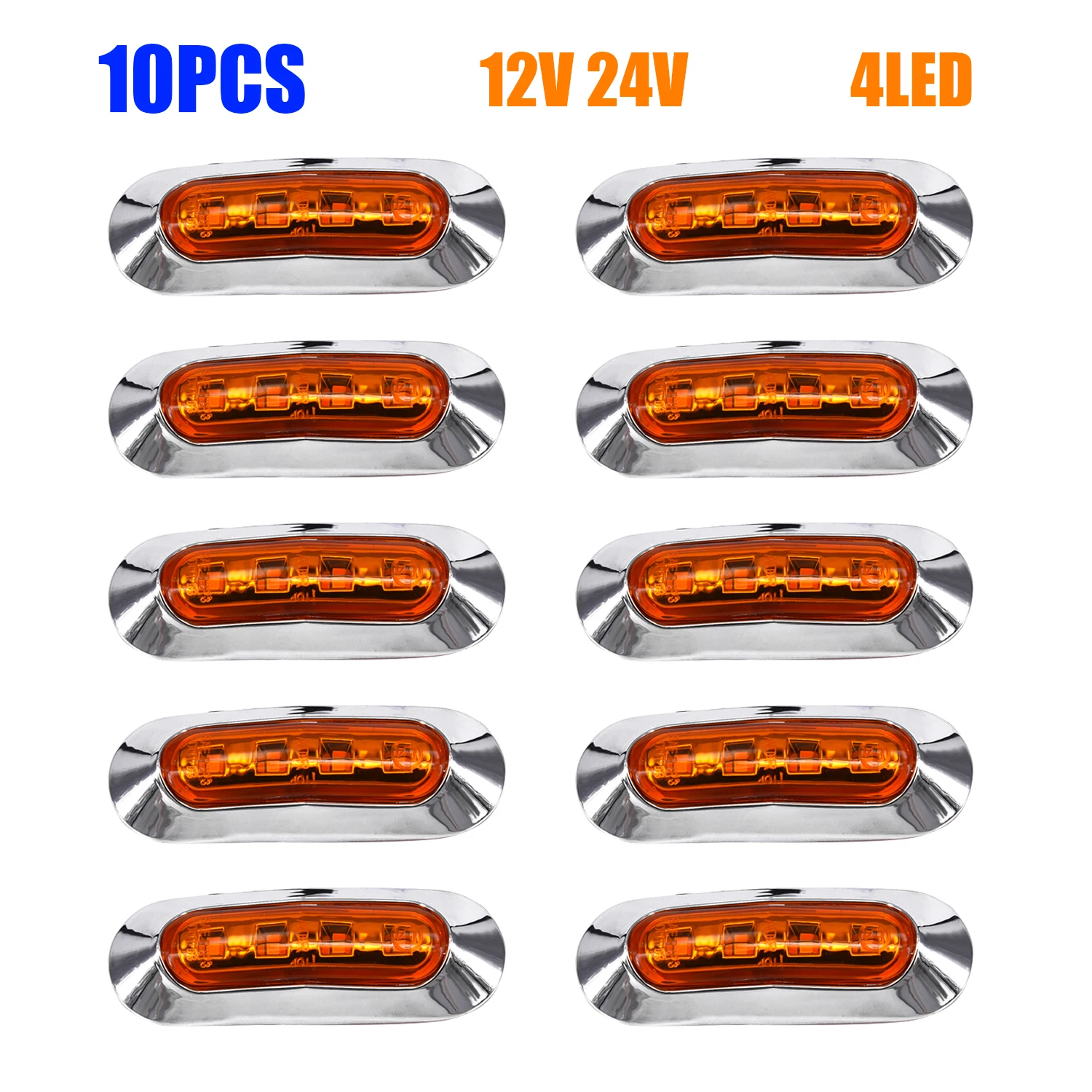 10Pcs 2W 50000 Hours lifespan Amber SMD LED Side Marker Tail Light Clearance Lamp Car Truck Trailer
10Pcs 2W 50000 Hours lifespan Amber SMD LED Side Marker Tail Light Clearance Lamp Car Truck Trailer